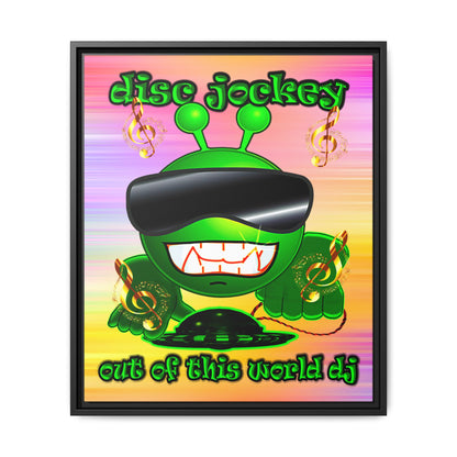 disc jockey - framed canvas art (color blur)