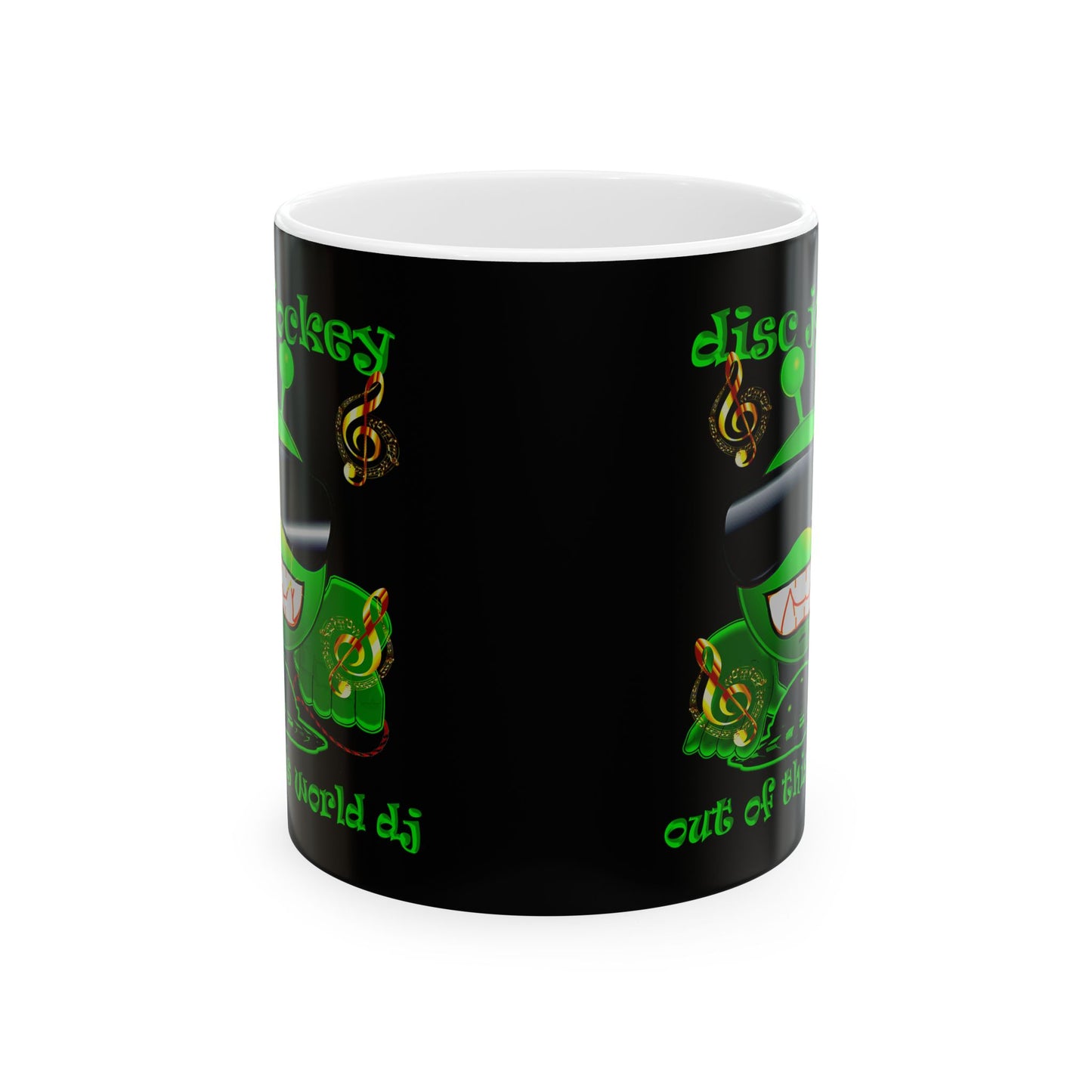 disc jockey - White Mug (black)