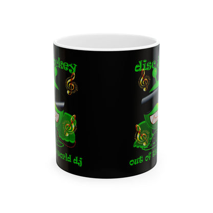 disc jockey - White Mug (black)