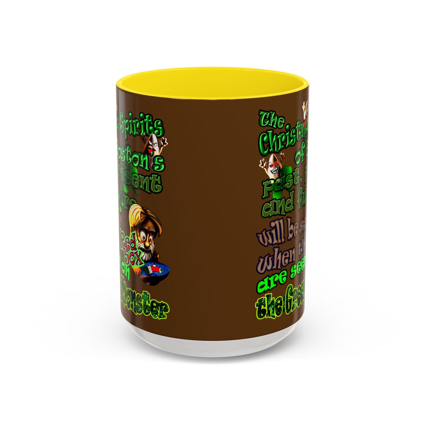 christmas spirits of boston - Accent Mug (brown)