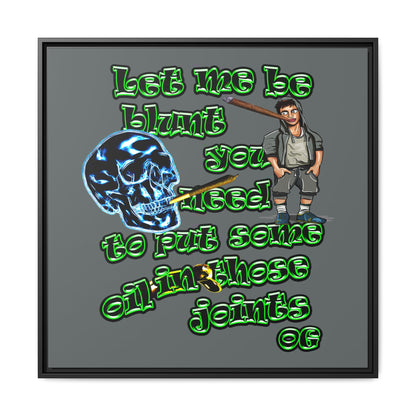 og - framed canvas art (dark grey)