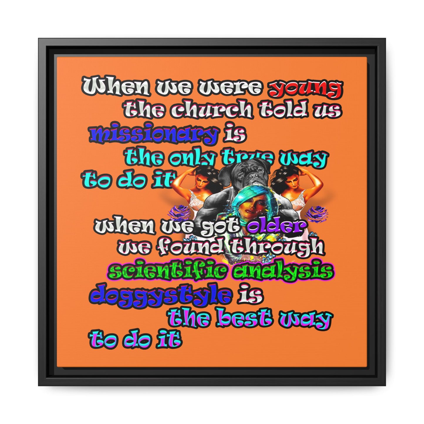 doggystyle - framed canvas art (crusta)