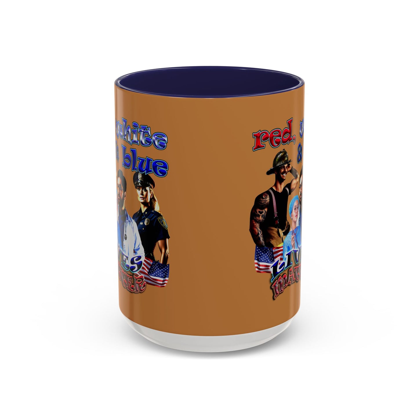 rw&b lives matter - Accent Mug (light brown)