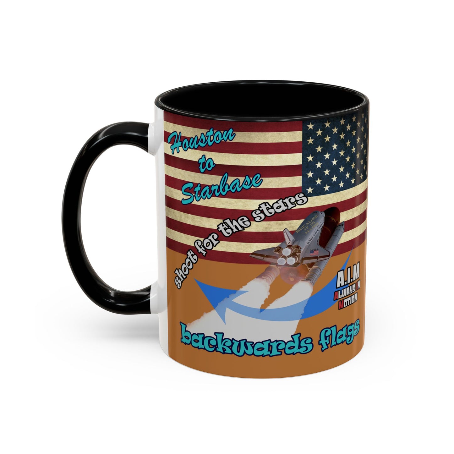 shoot for the stars - Accent Mug (light brown)