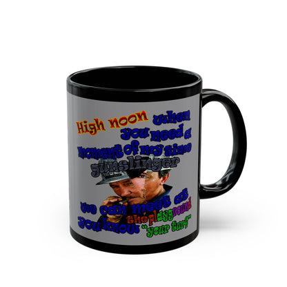 high noon - Black Mug (grey)