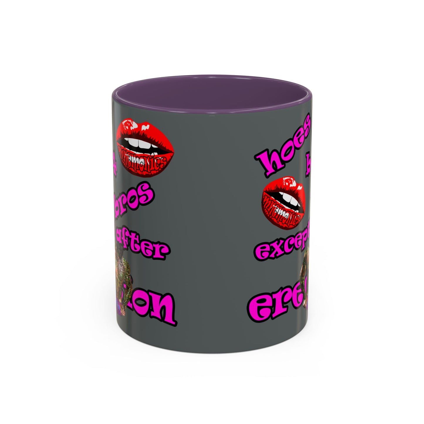 hoes b4 bros - Accent Mug (dark grey)