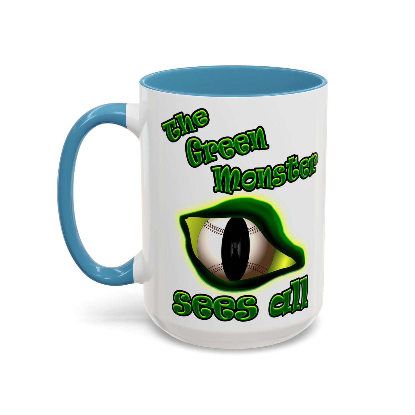 green monster - Accent Mug (white)