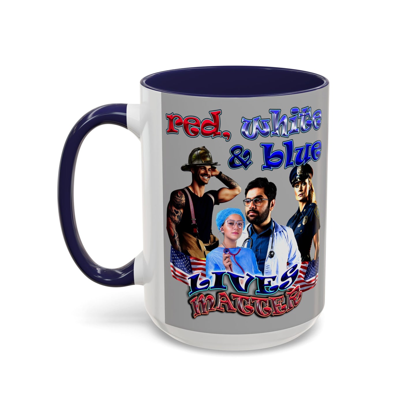 rw&b lives matter - Accent Mug (light grey)