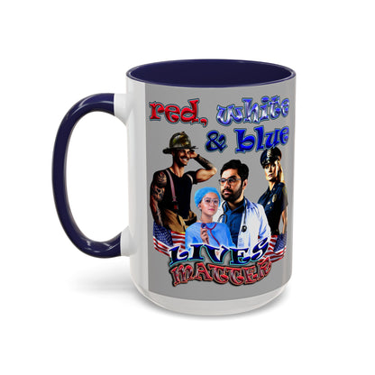 rw&b lives matter - Accent Mug (light grey)