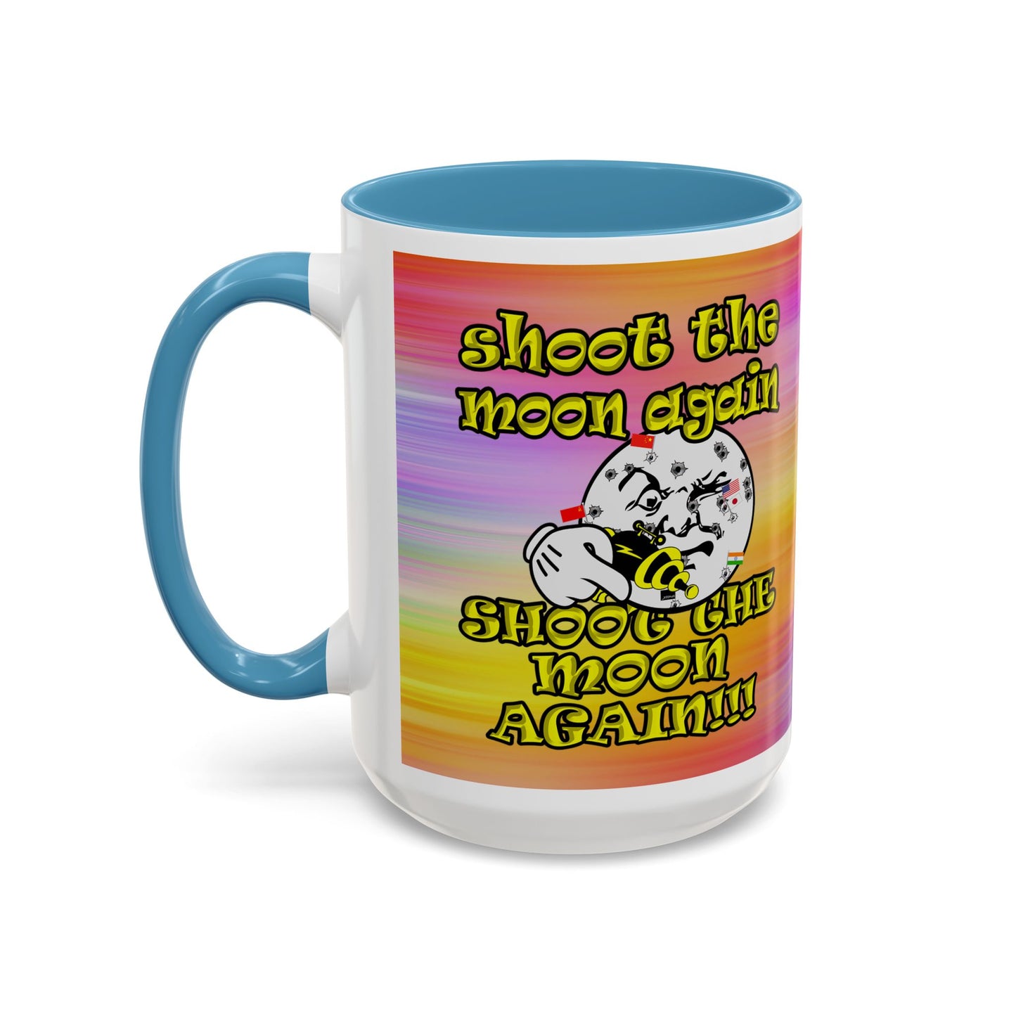 shoot the moon again - Accent Mug (color blur)