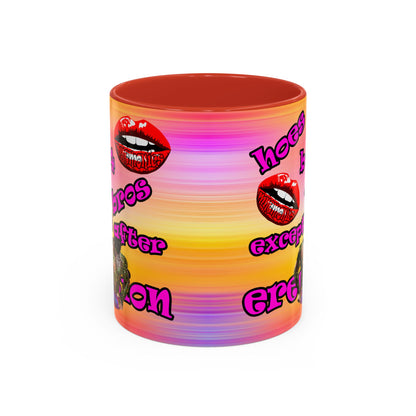 hoes b4 bros - Accent Mug (color blur)