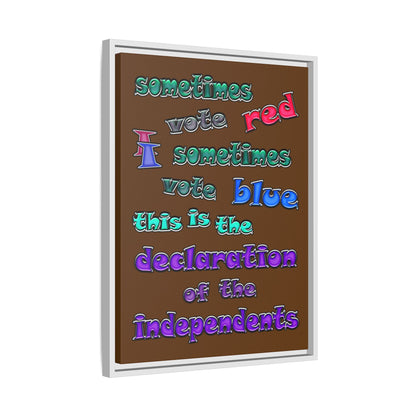 declaration of the independents - framed canvas art (brown)