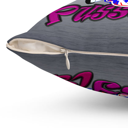 tag that - Spun Polyester Square Pillow - (brushed nickel)