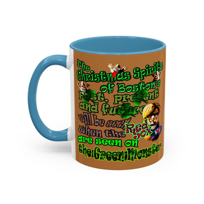 christmas spirits of boston - Accent Mug (light brown)