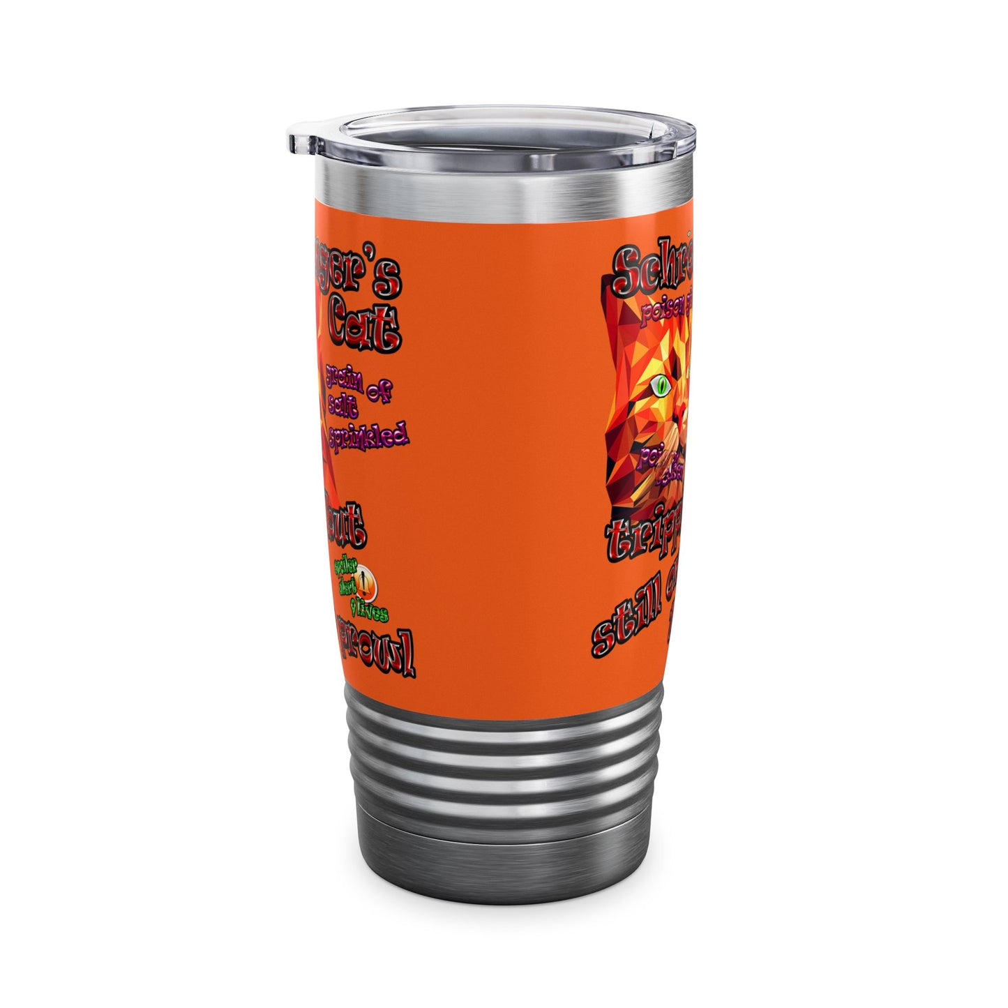 schrodinger's cat - Ringneck Tumbler, 20oz (orange)