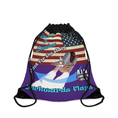shoot for the stars - Drawstring Bag (purple)