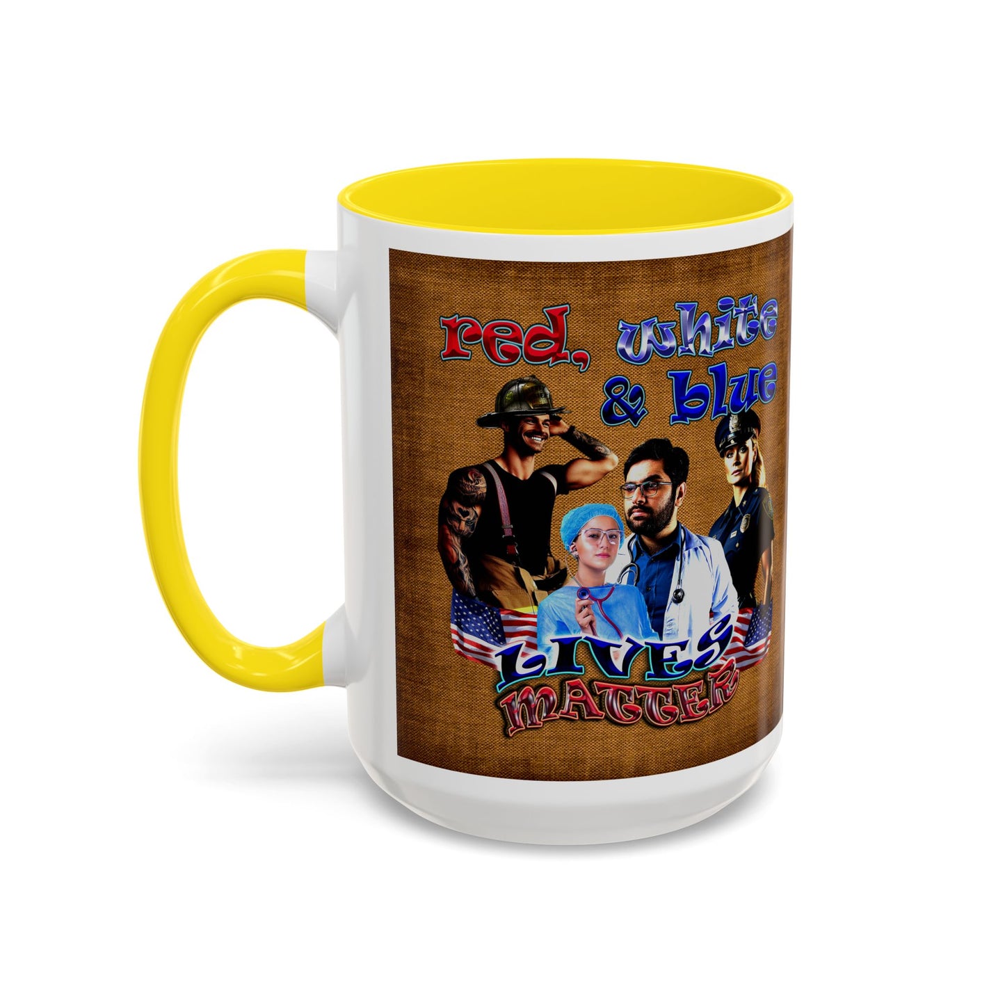 rw&b lives matter - Accent Mug (brown papyrus)