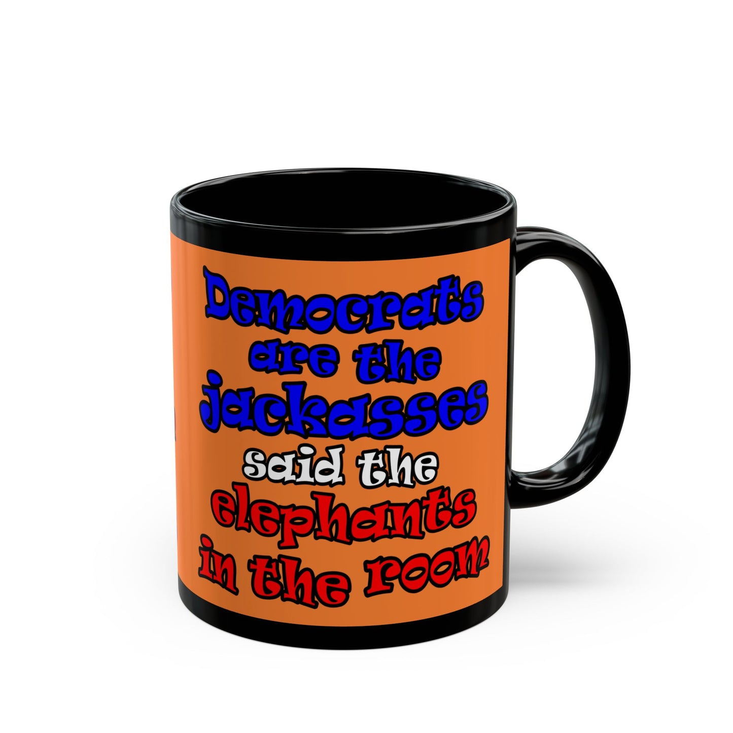 donkeys and elephants - Black Mug (crusta)