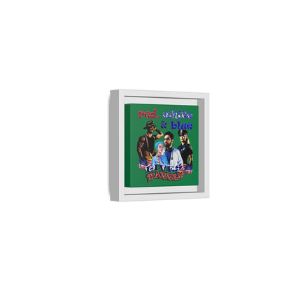 rw&b lives matter - framed canvas art (dark green)