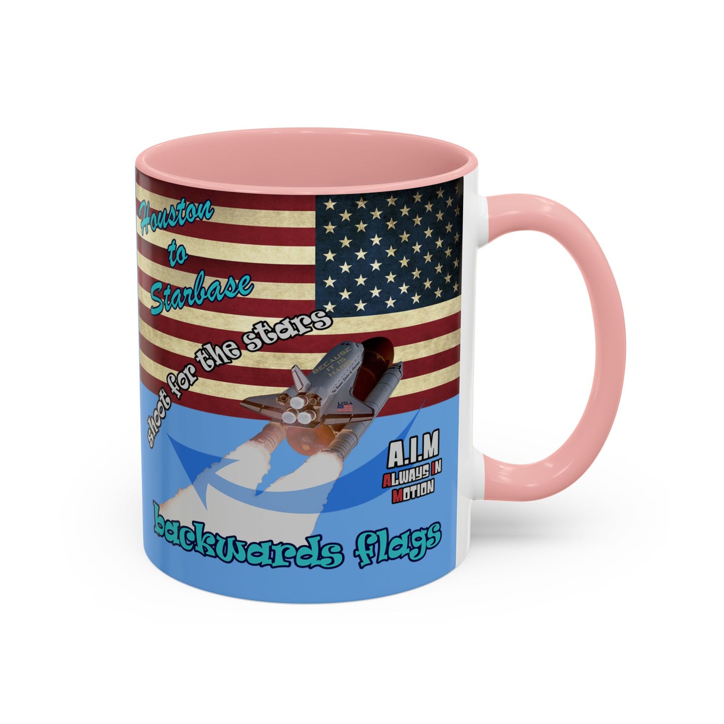 shoot for the stars - Accent Mug (light blue)