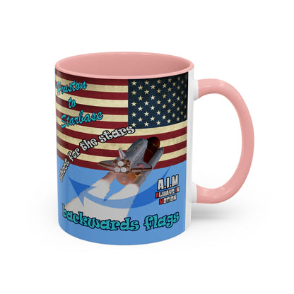 shoot for the stars - Accent Mug (light blue)