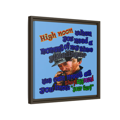 high noon - framed canvas art (light blue)