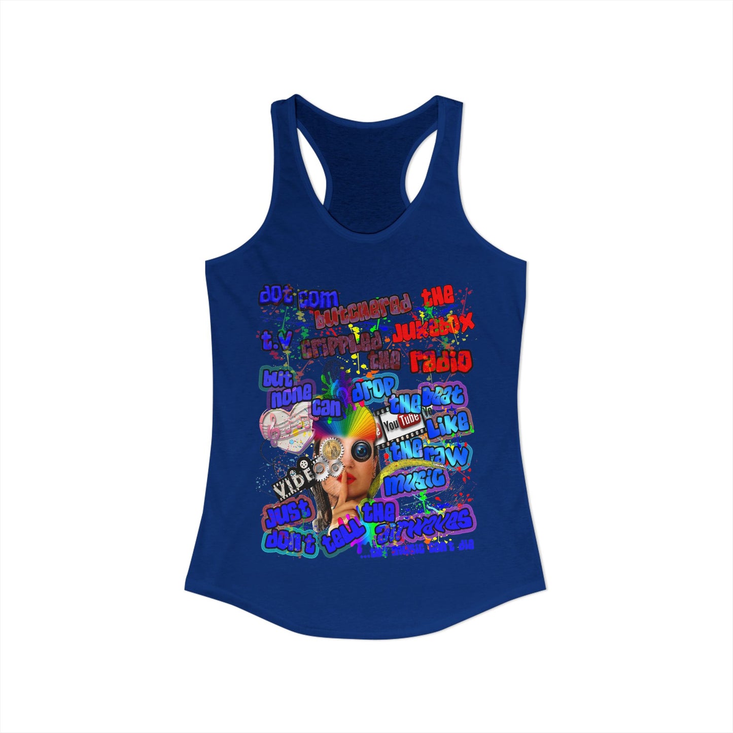 drop the beat - Women's Ideal Racerback Tank