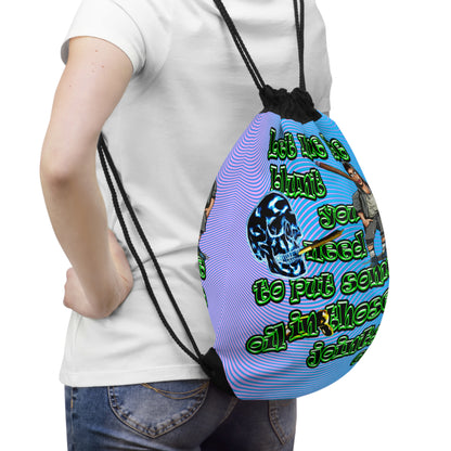og - Drawstring Bag (light blue-purple wave)