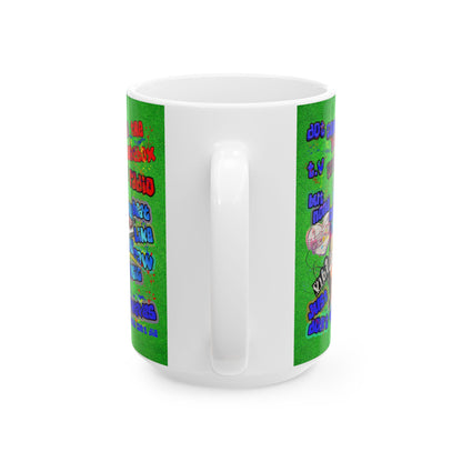 drop the beat - White Mug (green turf)