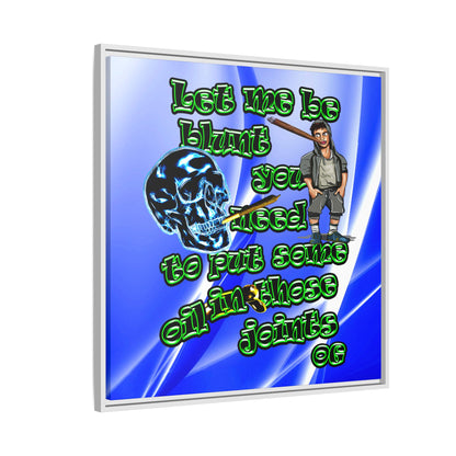 og - framed canvas art (blue-white wave)