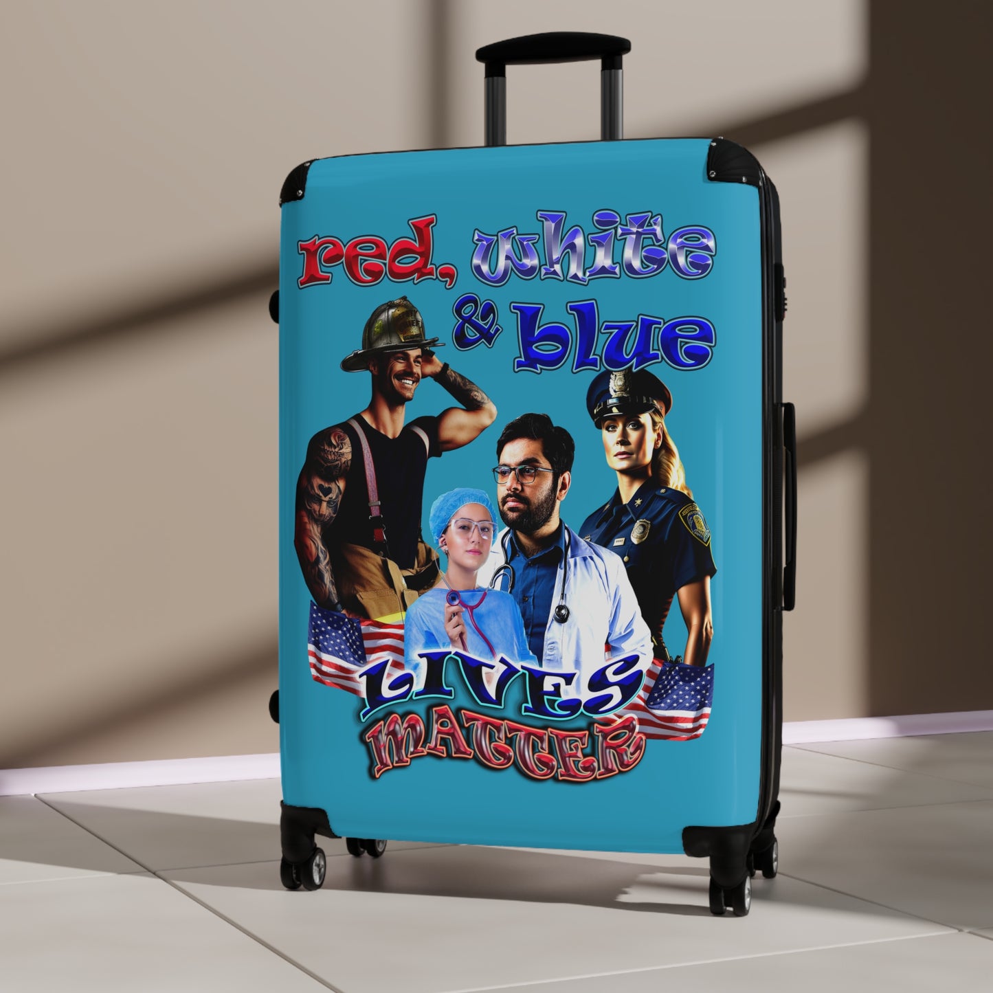 rw&b lives matter - Suitcase (turquoise)