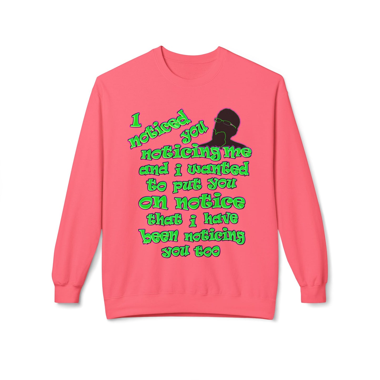 noticed you noticing - Unisex Midweight Softstyle Fleece Crewneck Sweatshirt