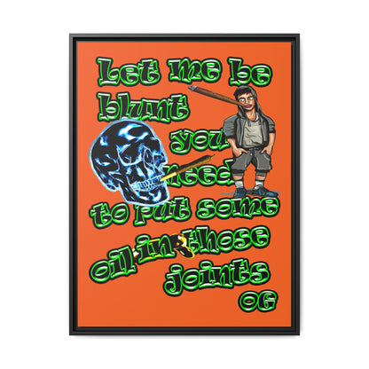 og - framed canvas art (orange)