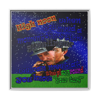 high noon - framed canvas art ('snoops' background)