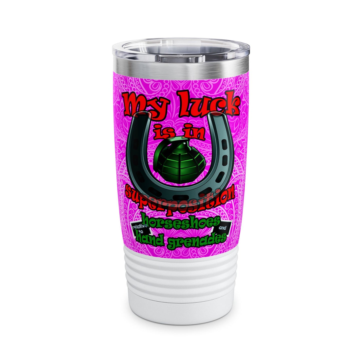 my luck - Ringneck Tumbler, 20oz (pink swirl)