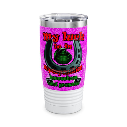 my luck - Ringneck Tumbler, 20oz (pink swirl)