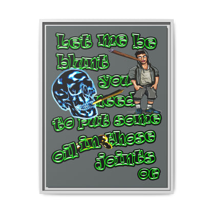 og - framed canvas art (dark grey)