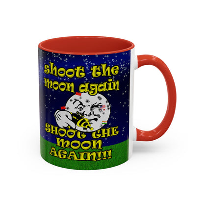 shoot the moon again - Accent Mug ('snoops' background)