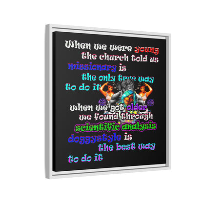doggystyle - framed canvas art (black)