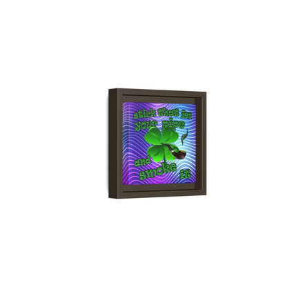stick that in your pipe and smoke it - framed canvas art (purple wave)