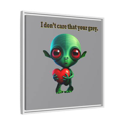 I don't care that your grey - framed canvas art (grey)