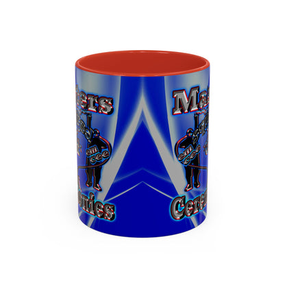em cee squared - Accent Mug (blue-white wave)