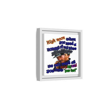 high noon - framed canvas art (white)