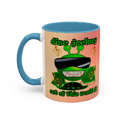 disc jockey - Accent Mug (yellow-orange wave)