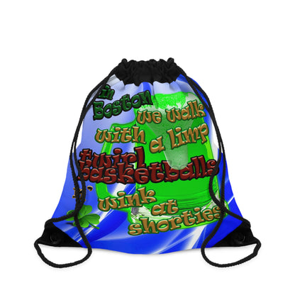 celtics logo - Drawstring Bag (blue-white wave)