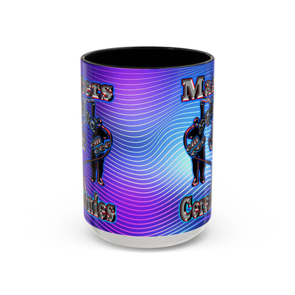 em cee squared - Accent Mug (purple wave)