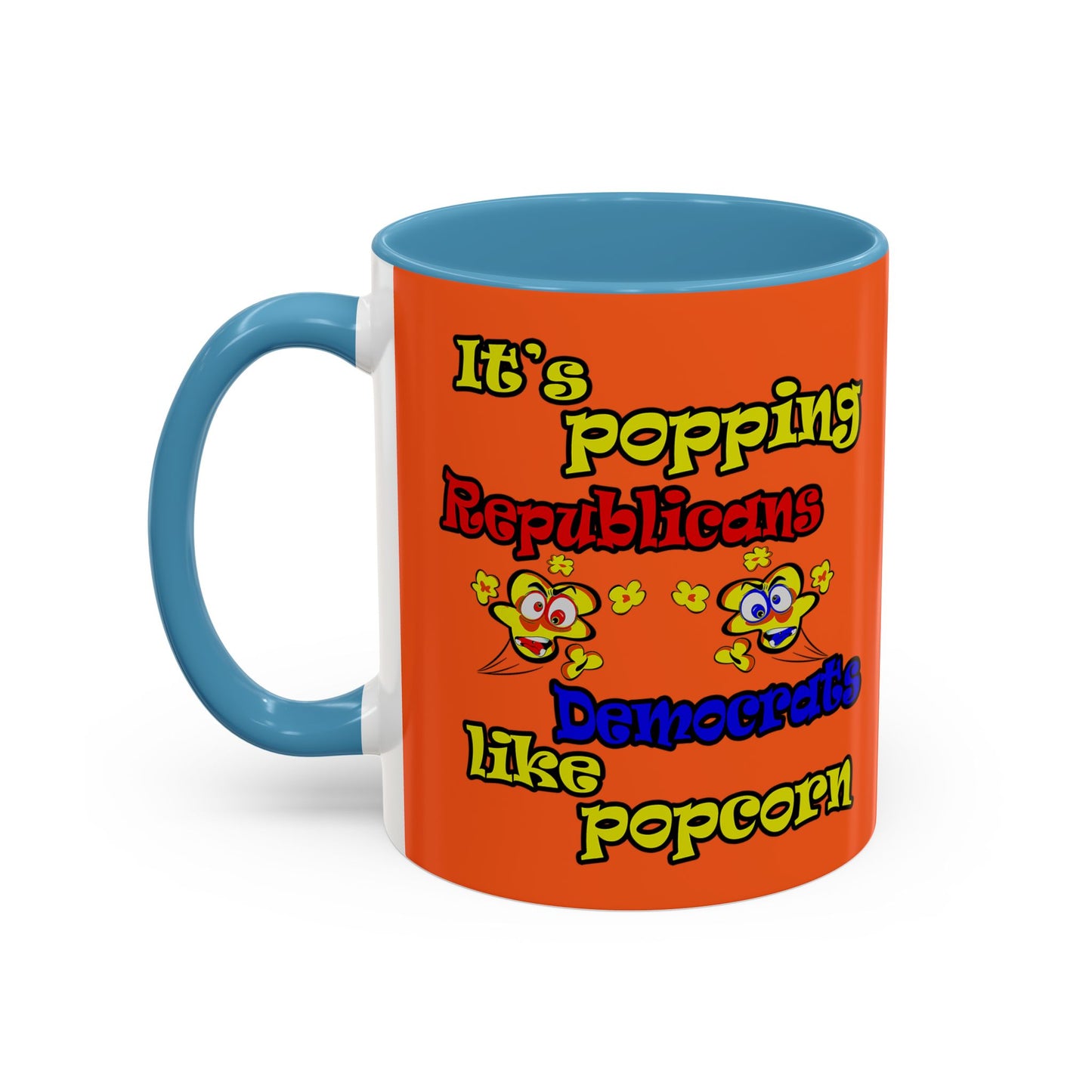 popping like popcorn - Accent Mug (orange)