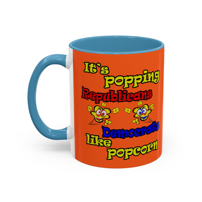 popping like popcorn - Accent Mug (orange)