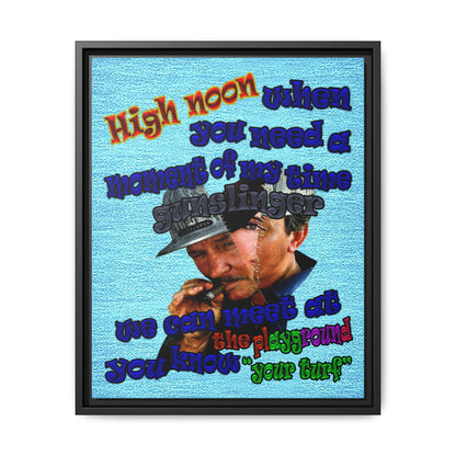 high noon - framed canvas art (faded blue)