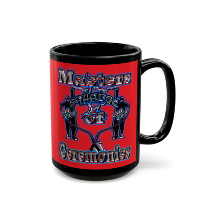 em cee squared - Black Mug (red)